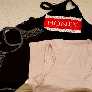 LOT OF 3 racerback active wear tops